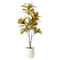 American Art Decor 4ft. Realistic Artificial Croton Tree in White Pot